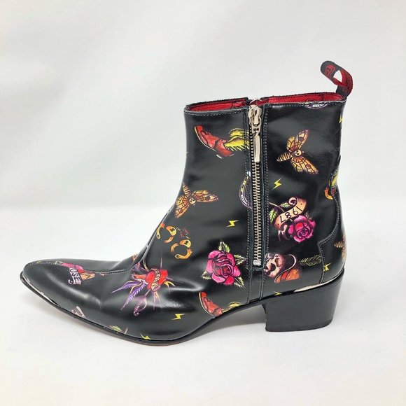 JEFFERY WEST 'MUSE' Tattoo Sylvian Leather Boots - Picture 2 of 11